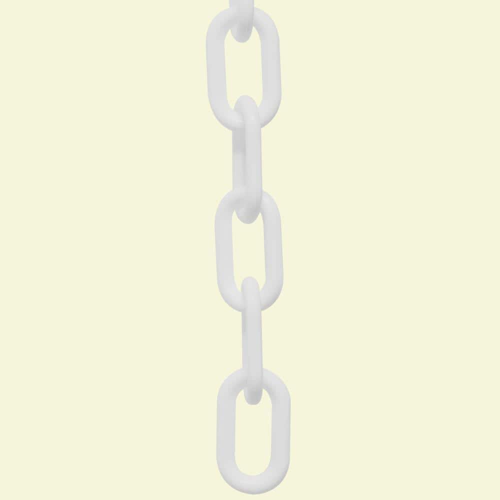 Mr. Chain 3 in. (#10 mm to 76 mm) x 25 ft. Plastic Chain in White