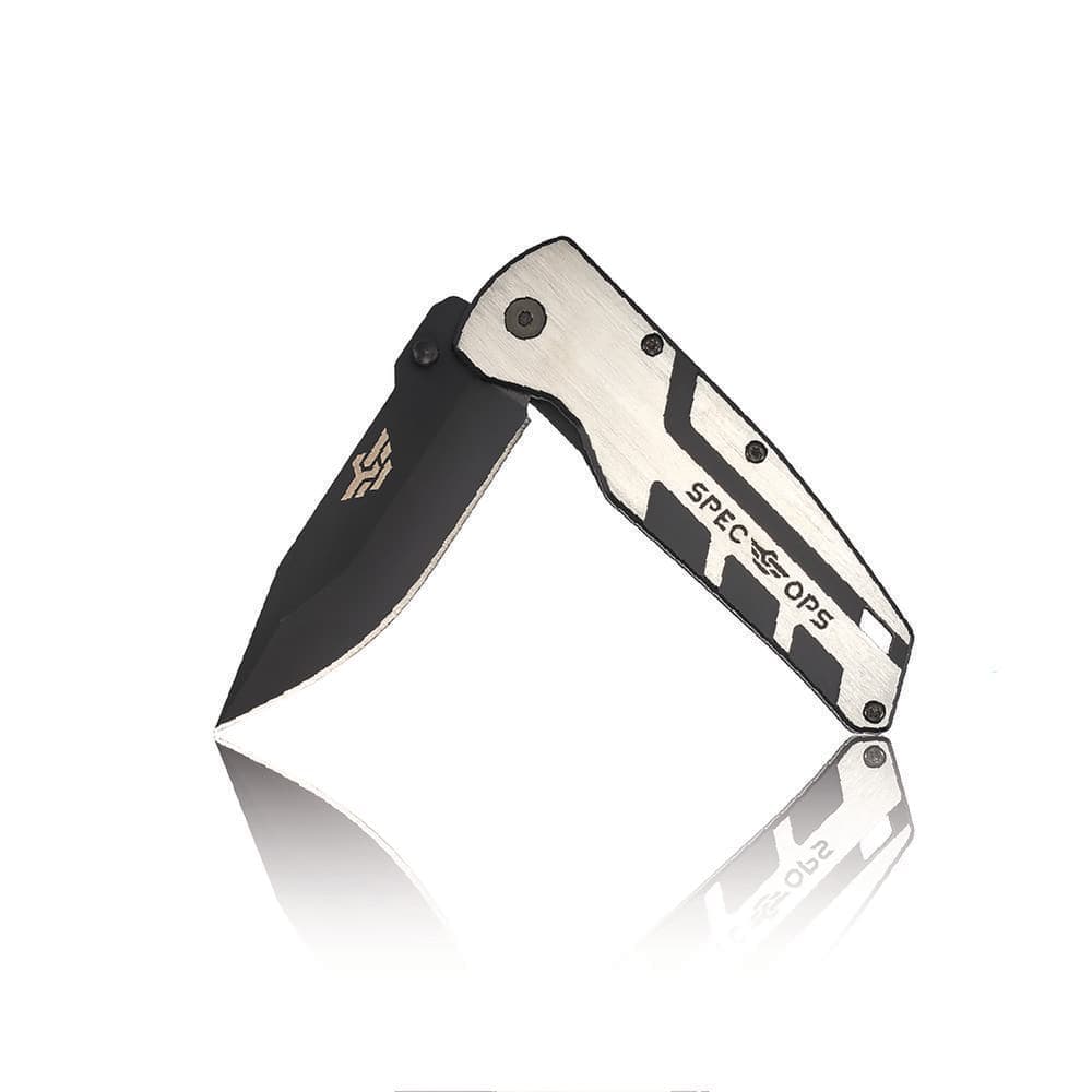 SPEC OPS Folding Pocket Knife, 2.8 in. Blade, High Carbon Steel, Drop Point, Folding Knife
