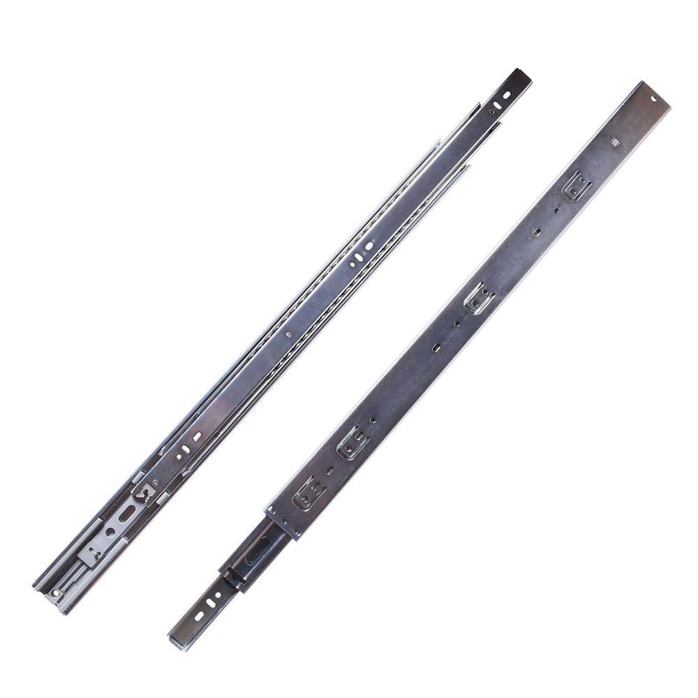 HICKORY HARDWARE Drawer Slide Side Mount Soft Close Full Extension 14 in. Cadmium Finish Steel Drawer Slide (1-Set of pair)