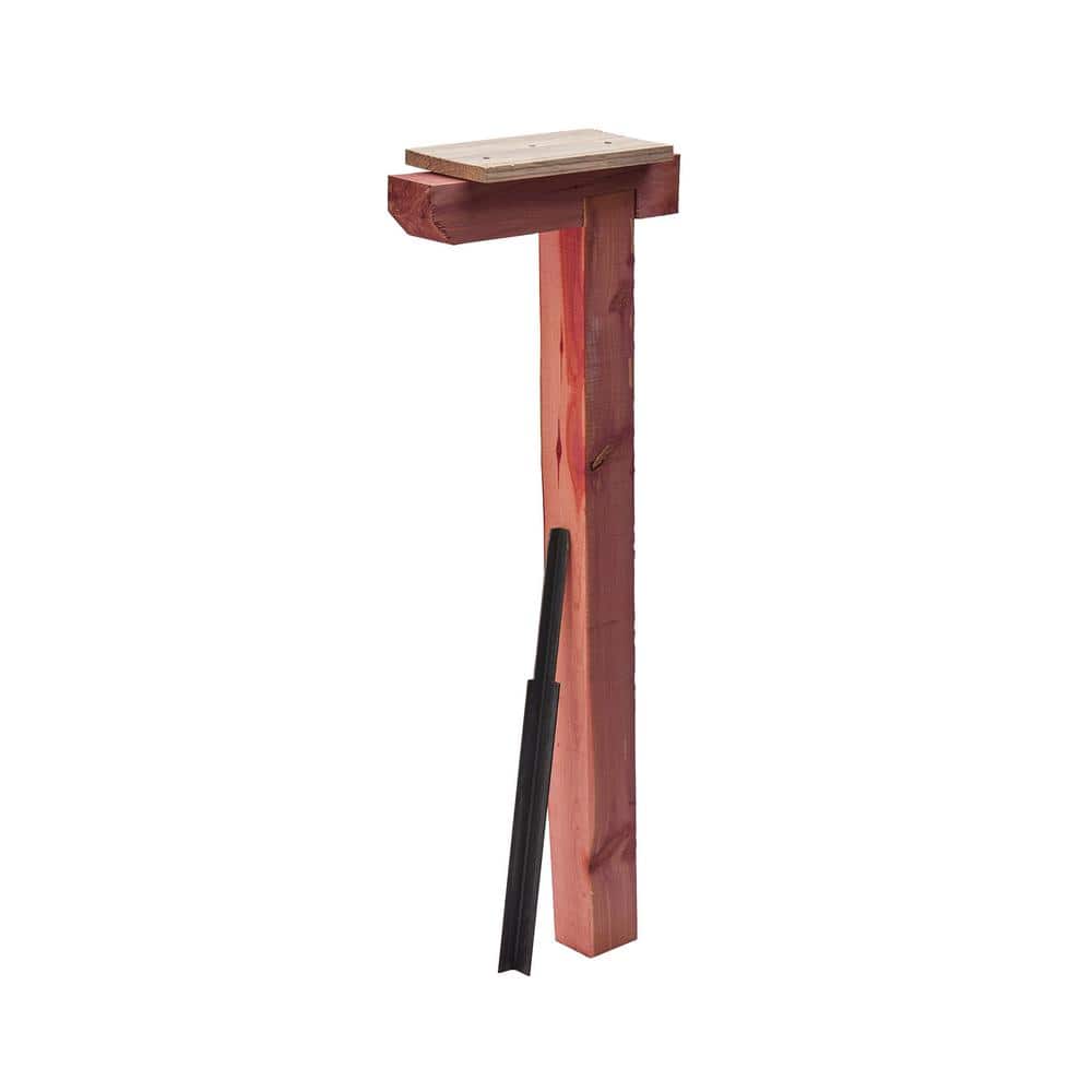 Architectural Mailboxes Cedar Drive-In Top Mount Mailbox Post, Natural Untreated Cedar