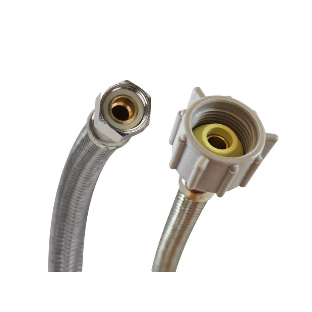 Fluidmaster 3/8 in. Compression x 7/8 in. Ballcock x 20 in. L Braided Stainless Steel Toilet Connector