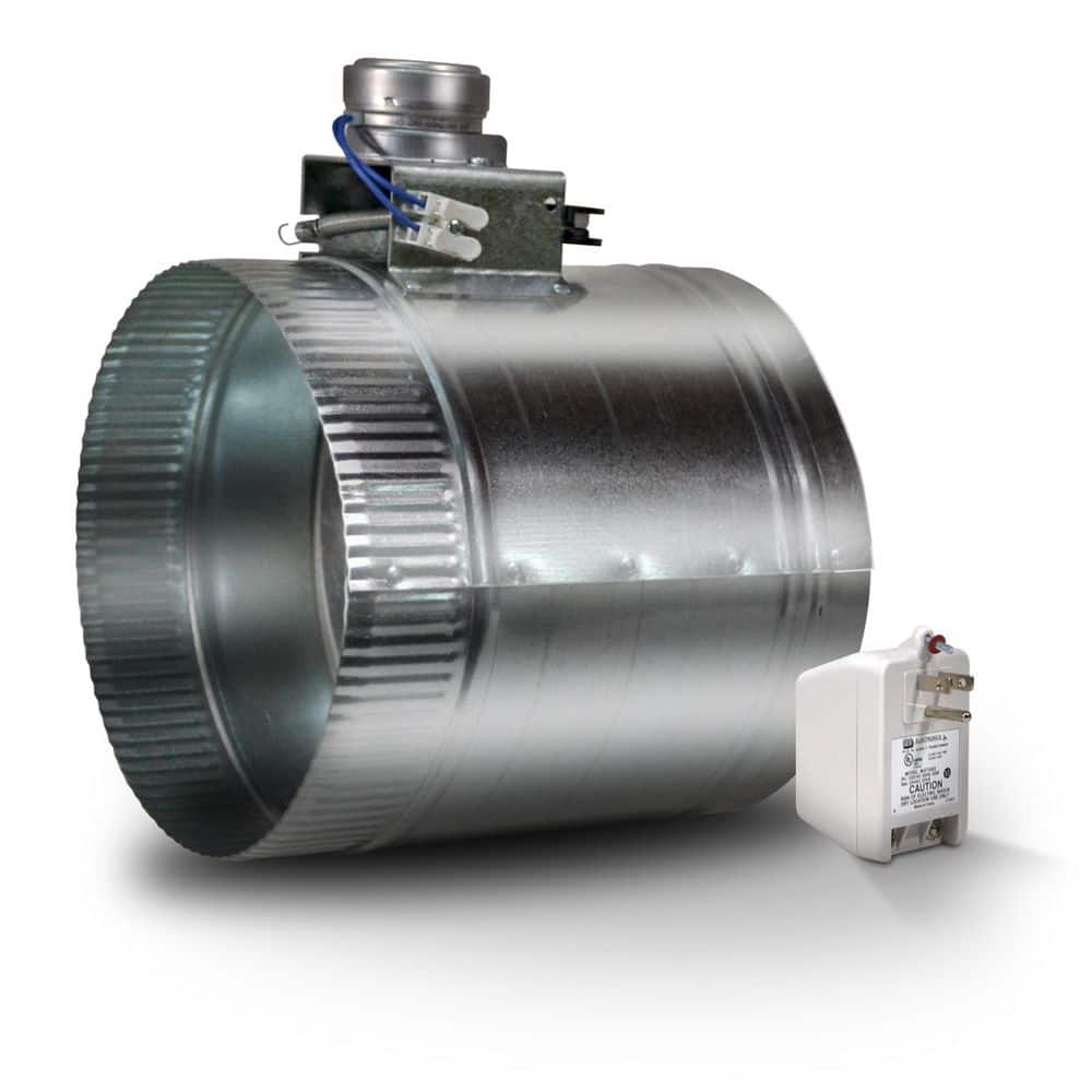 Suncourt 8 in. Motorized Adjustable Damper Closed