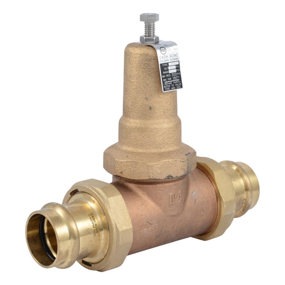 Cash Acme 1-1/2 in. Copper Press EB45 Pressure Regulating Valve Poly Top