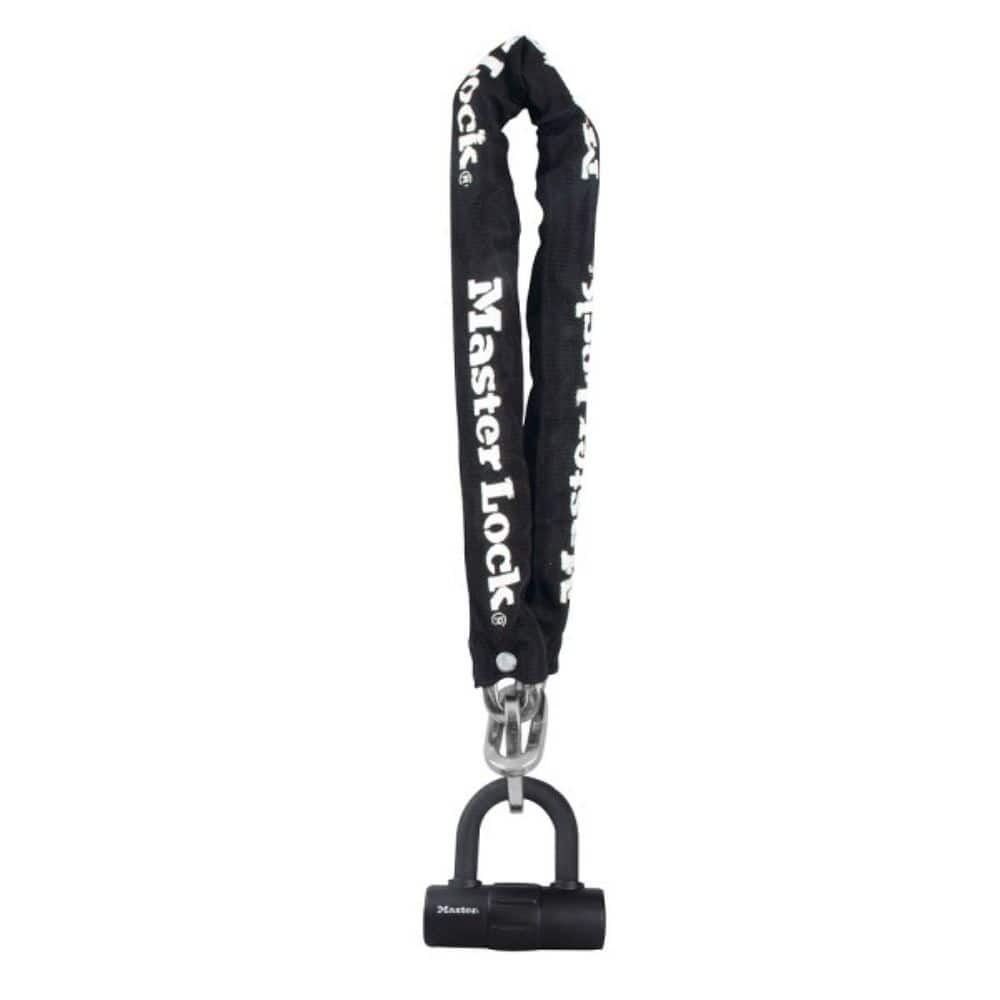 Master Lock 3 ft. (90cm) Bike Lock Chain with 10mm Diameter Hardened Steel Links; 3-1/2 in. x 14 mm Mini U-Lock