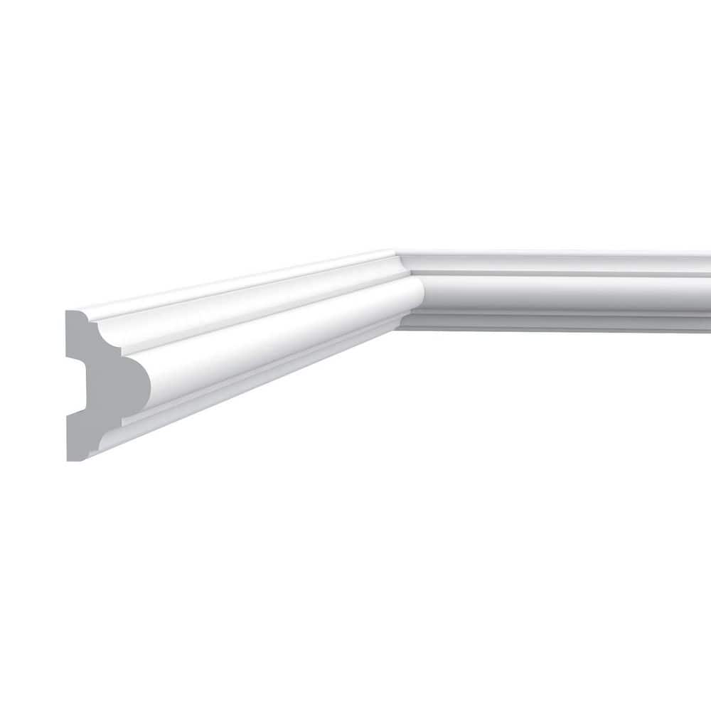 ORAC DECOR 1-1/8 in. D x 2 in. W x 78-3/4 in. L . Primed White Plain Polyurethane Panel Moulding (2-Pack)