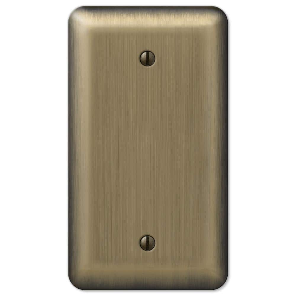 AMERELLE Brass 1-Gang Blank Plate Wall Plate (1-Pack)