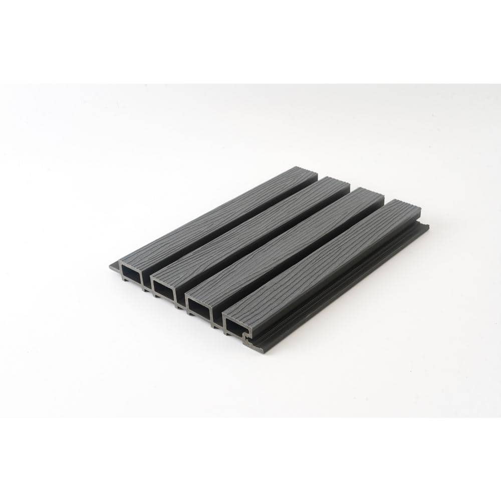 Ejoy 9.8 in. x 107 in. x 1 in. 4 Grid Composite Cladding Siding Outdoor Wall Panel (Set of 2-Piece)