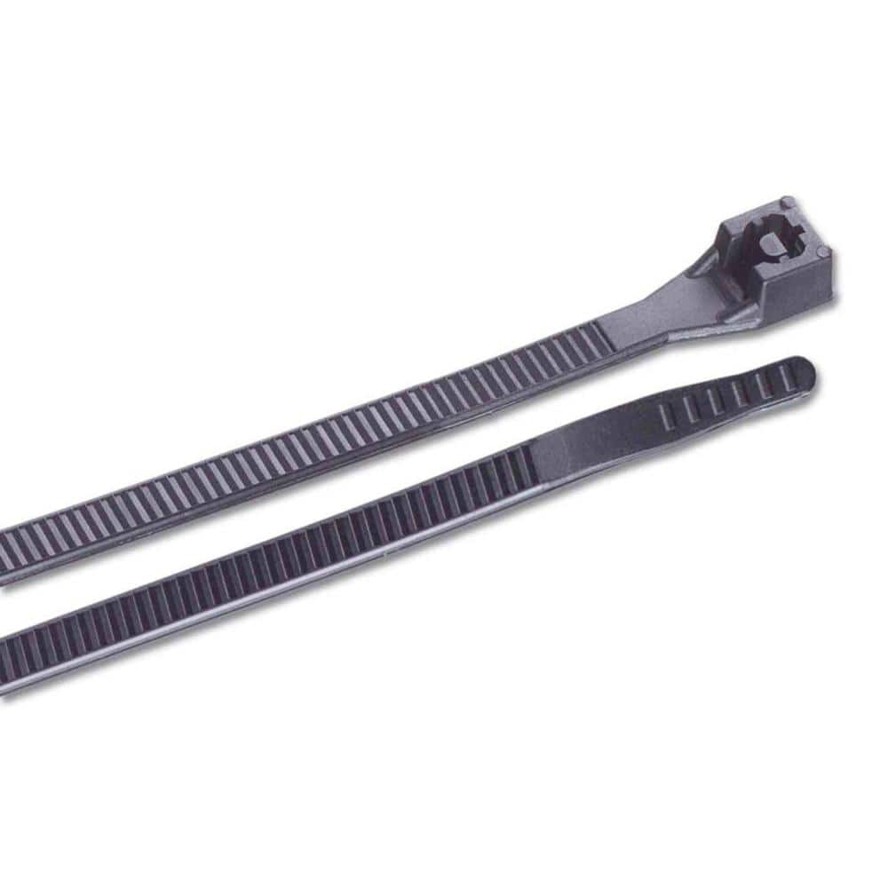 Commercial Electric 4 in. Black Cable Ties (1,000-Pack)