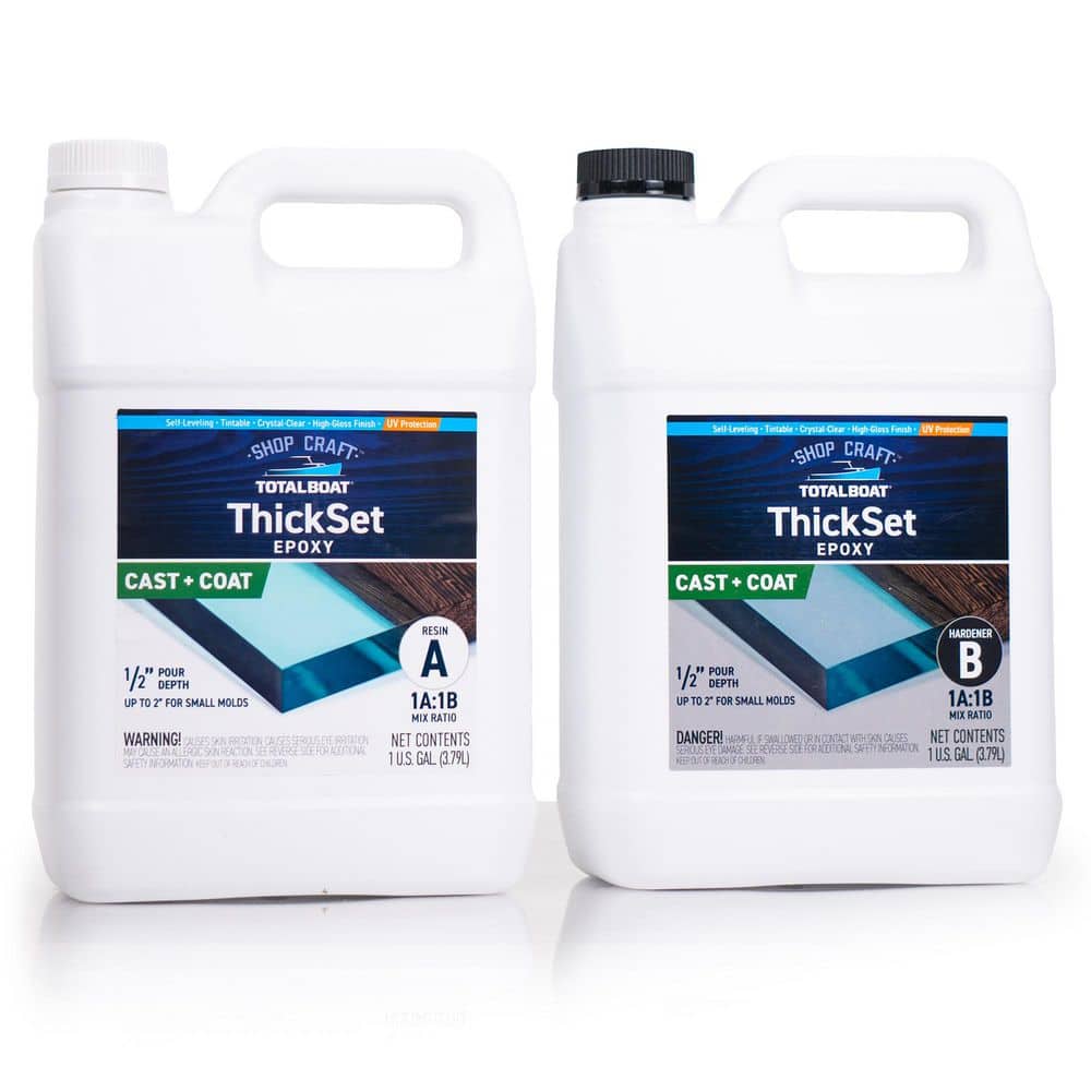 TOTALBOAT ThickSet 2-Gallon Clear Deep Pour Epoxy Resin Kit