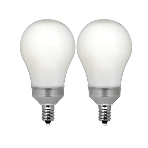 Feit Electric 40-Watt Equivalent A15 Candelabra Dimmable Filament CEC White LED Ceiling Fan Light Bulb, Soft White (2-Pack)