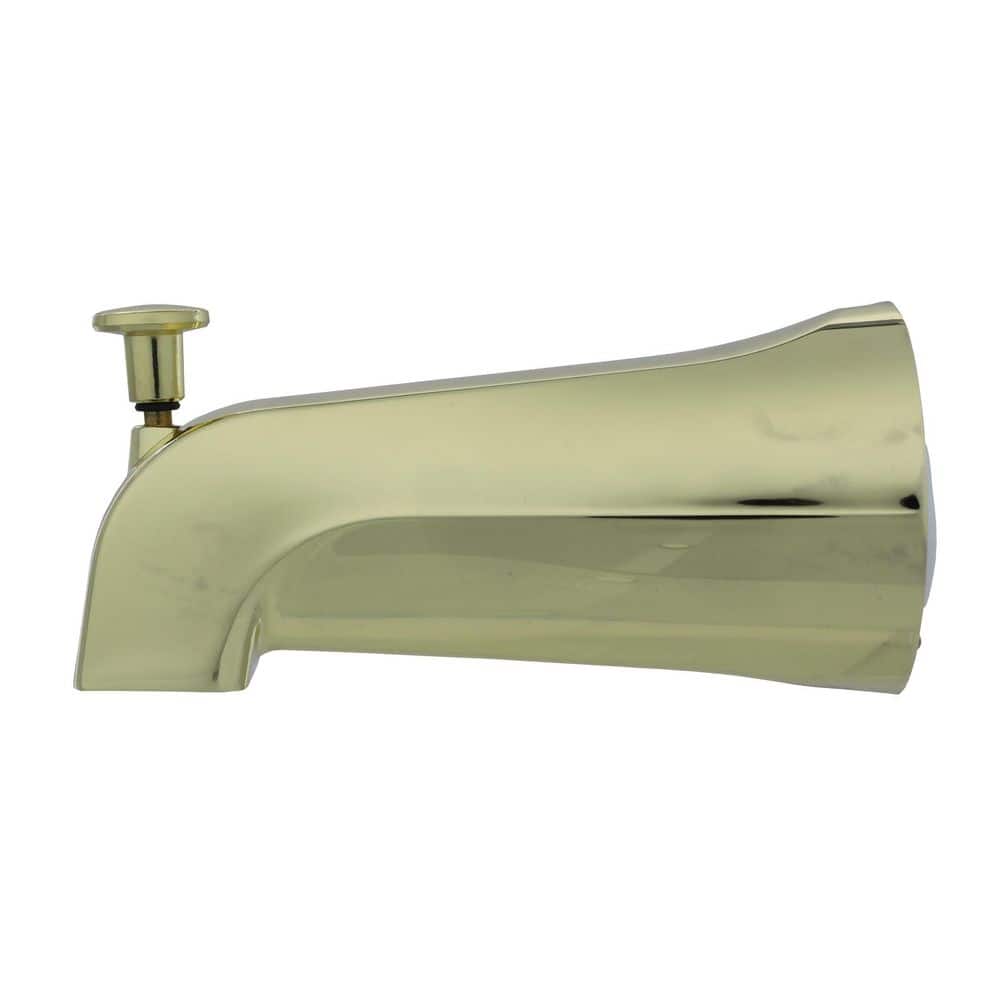 DANCO 5 in. Diverter Tub Spout with Slip Fit and IPS Connection Brushed