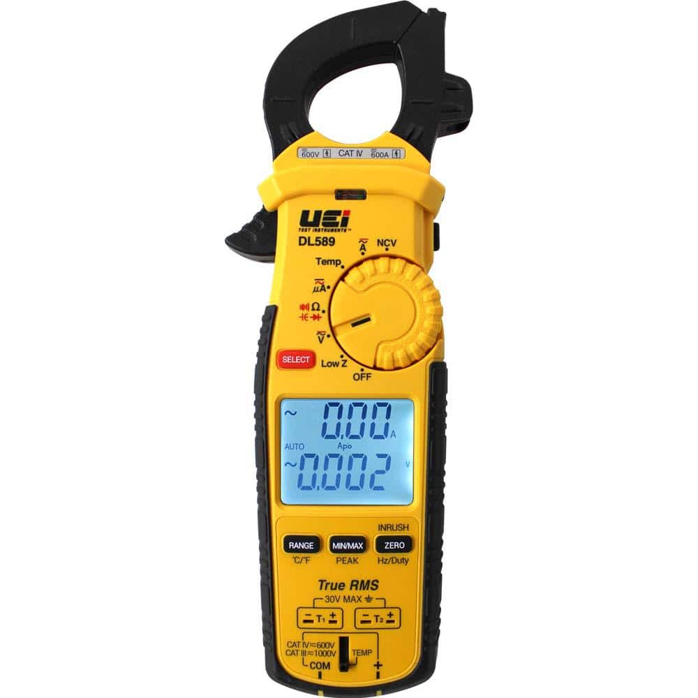 UEi Test Instruments DL589 True-RMS Dual Display 600A Clamp Meter w/DC Amps & Differential