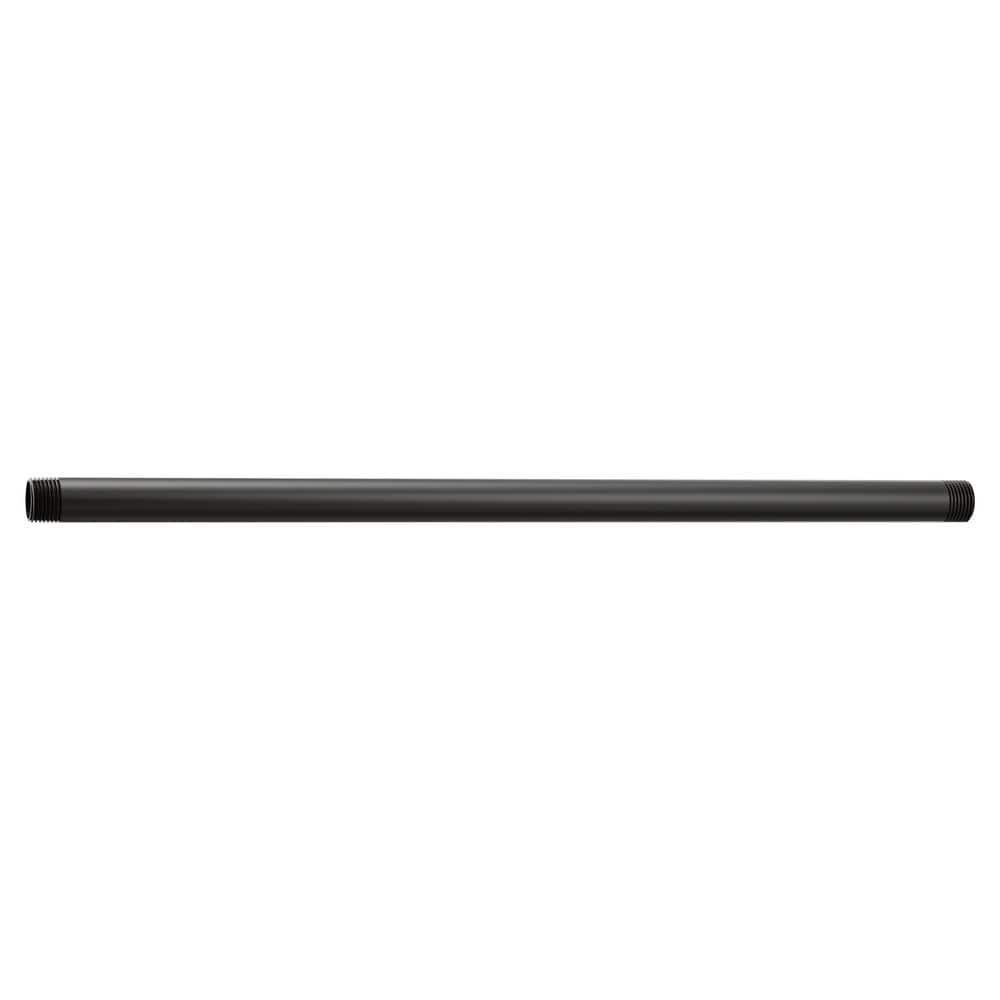 MOEN Straight 12 in. Wall-Mount Shower Arm in Matte Black