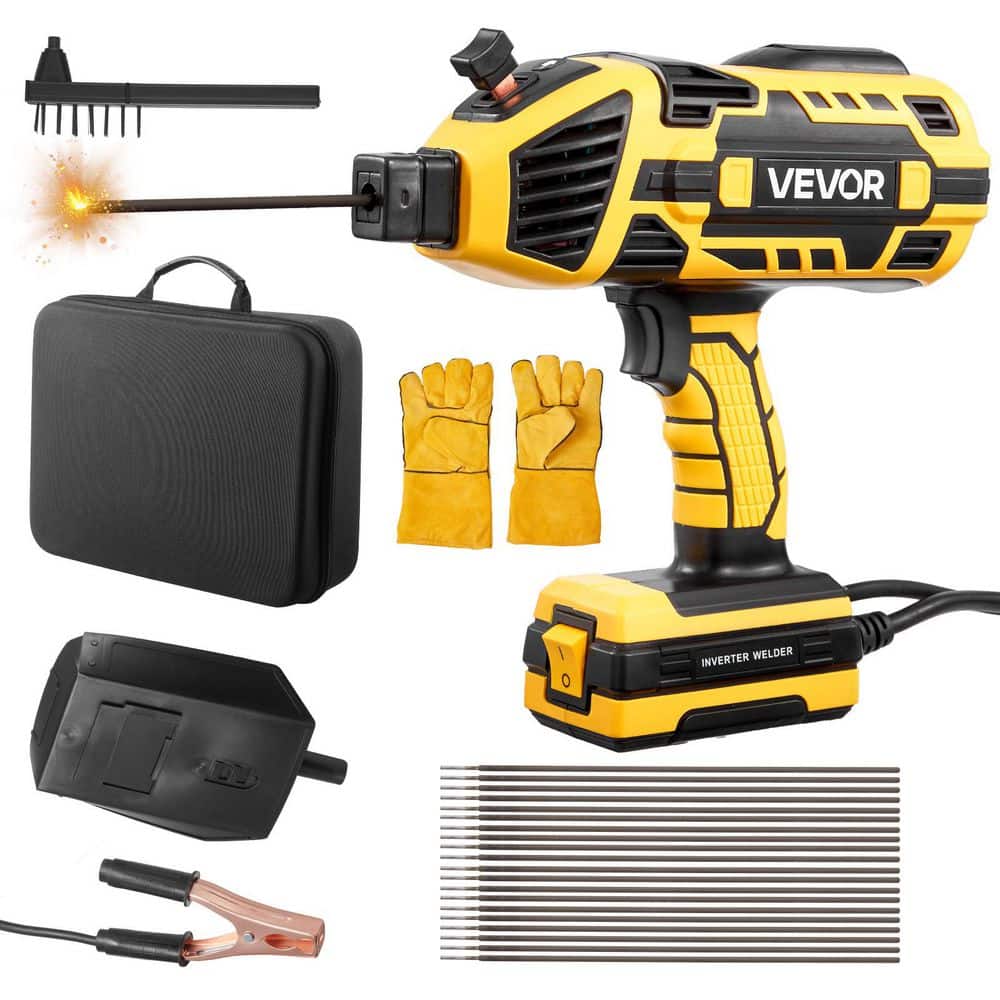 VEVOR Portable Handheld Welding Machine, Arc, 20-140-Amp, 5-Level Current Adjustment and IGBT Inverter, 110-Volt, Electric(AC)