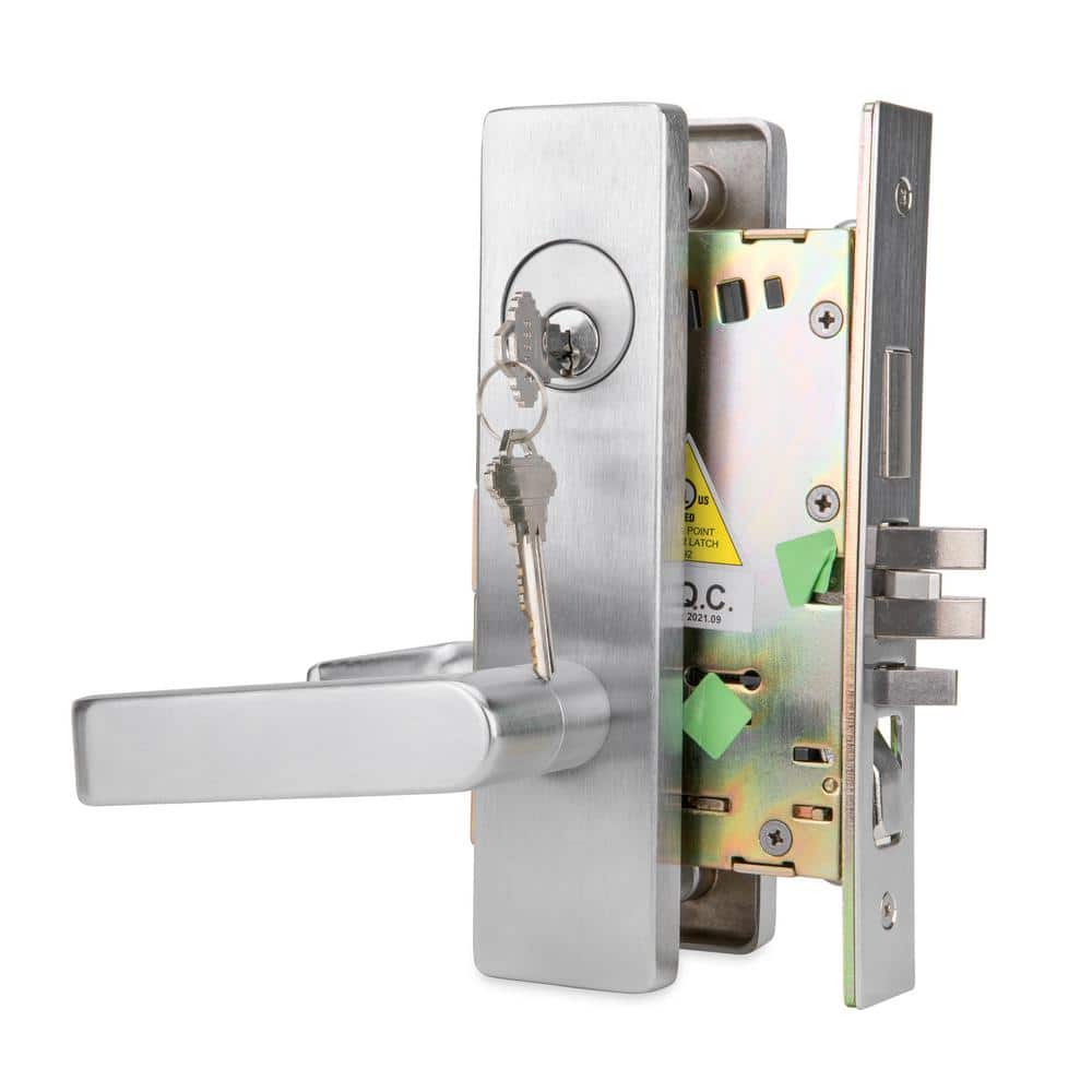 Taco DXML Series Left-Hand Heavy-Duty Commercial Mortise Lock with Escutcheon Handleset, Grade 1 Classroom
