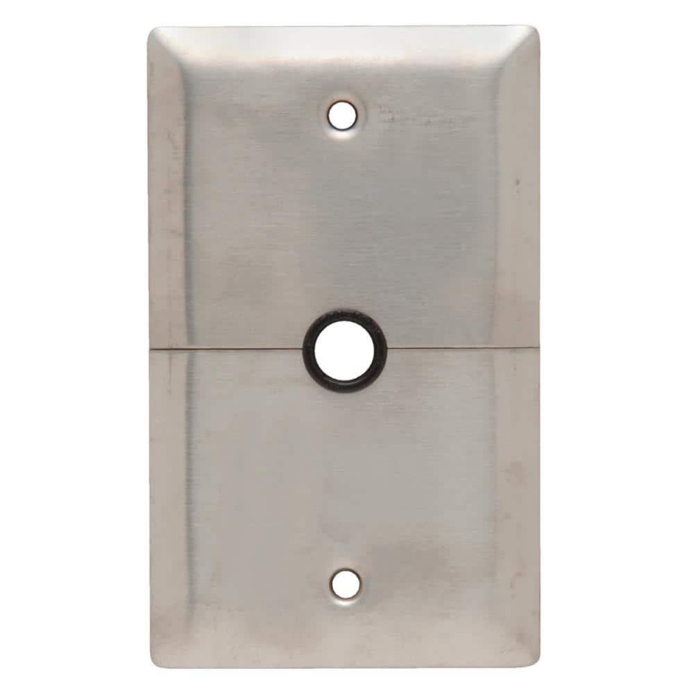 Legrand Pass & Seymour 302/304 S/S 1 Gang Box Mounted Coaxial Horizontal Split Wall Plate, Stainless Steel (1-Pack)