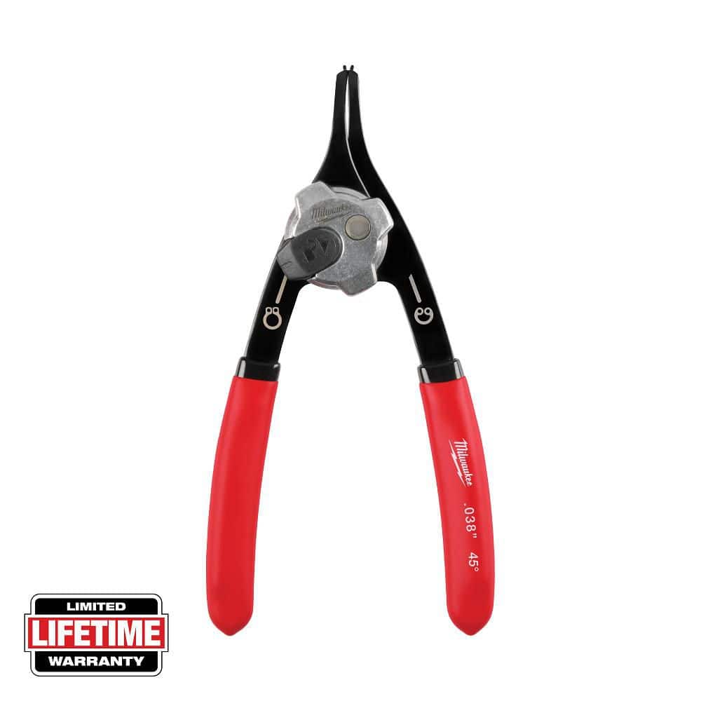 Milwaukee 0.038 in. Convertible Snap Ring Pliers - 45°
