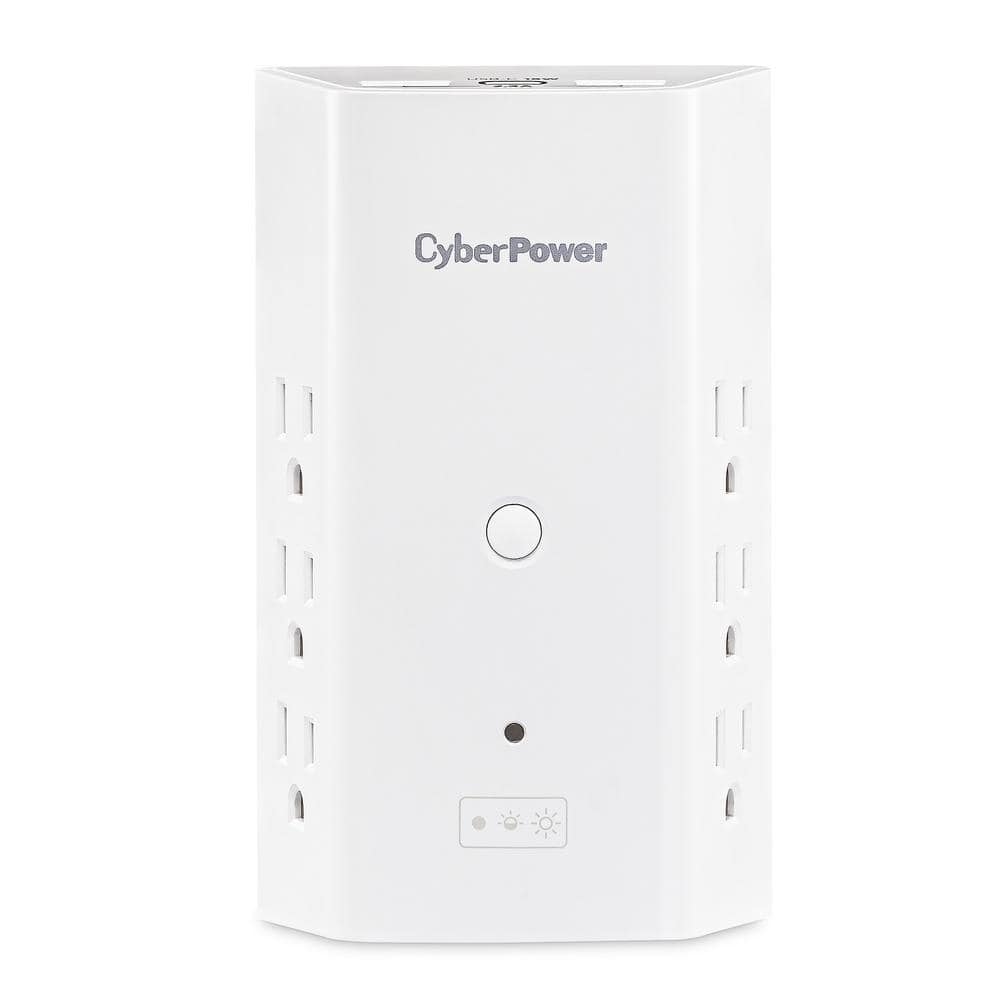 CyberPower 6-Outlet Surge Protector USB-A USB-C Wall Tap