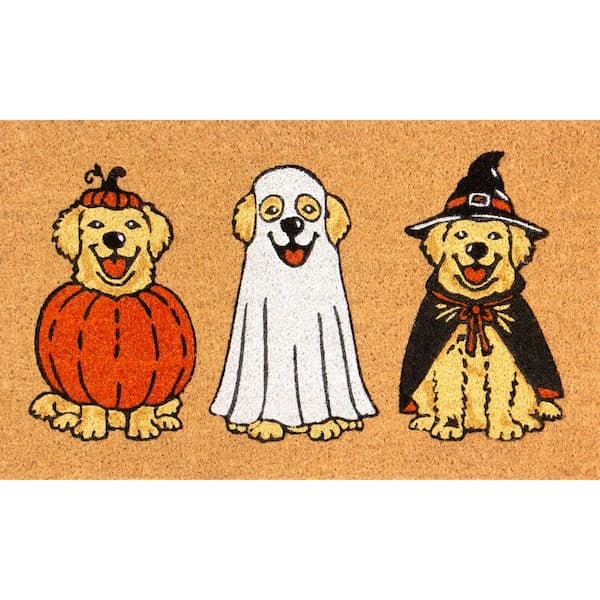 Home Accents Holiday Pups 18 in. x 30 in. Coir Doormat