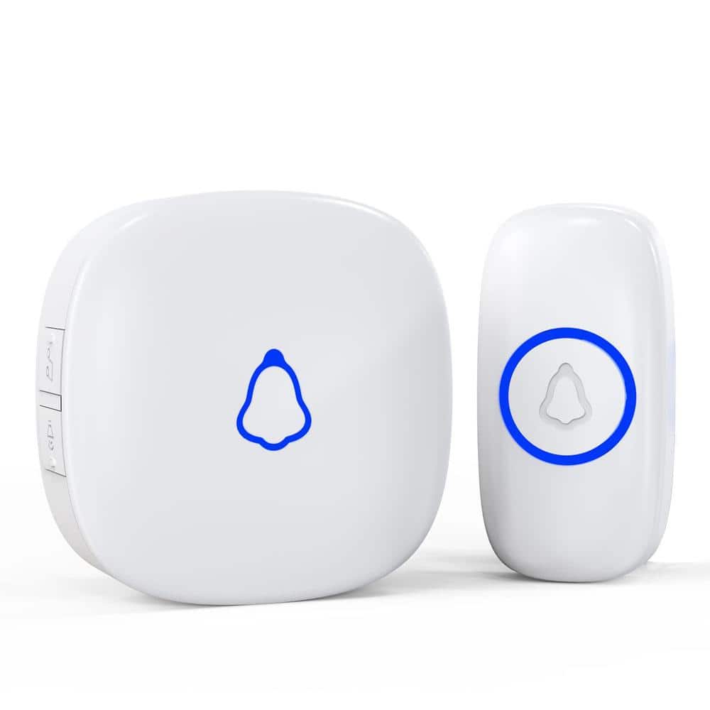 BIBIVIS White Wireless Doorbell, 1000 ft. Range Easy installation Waterproof Classroom Doorbell