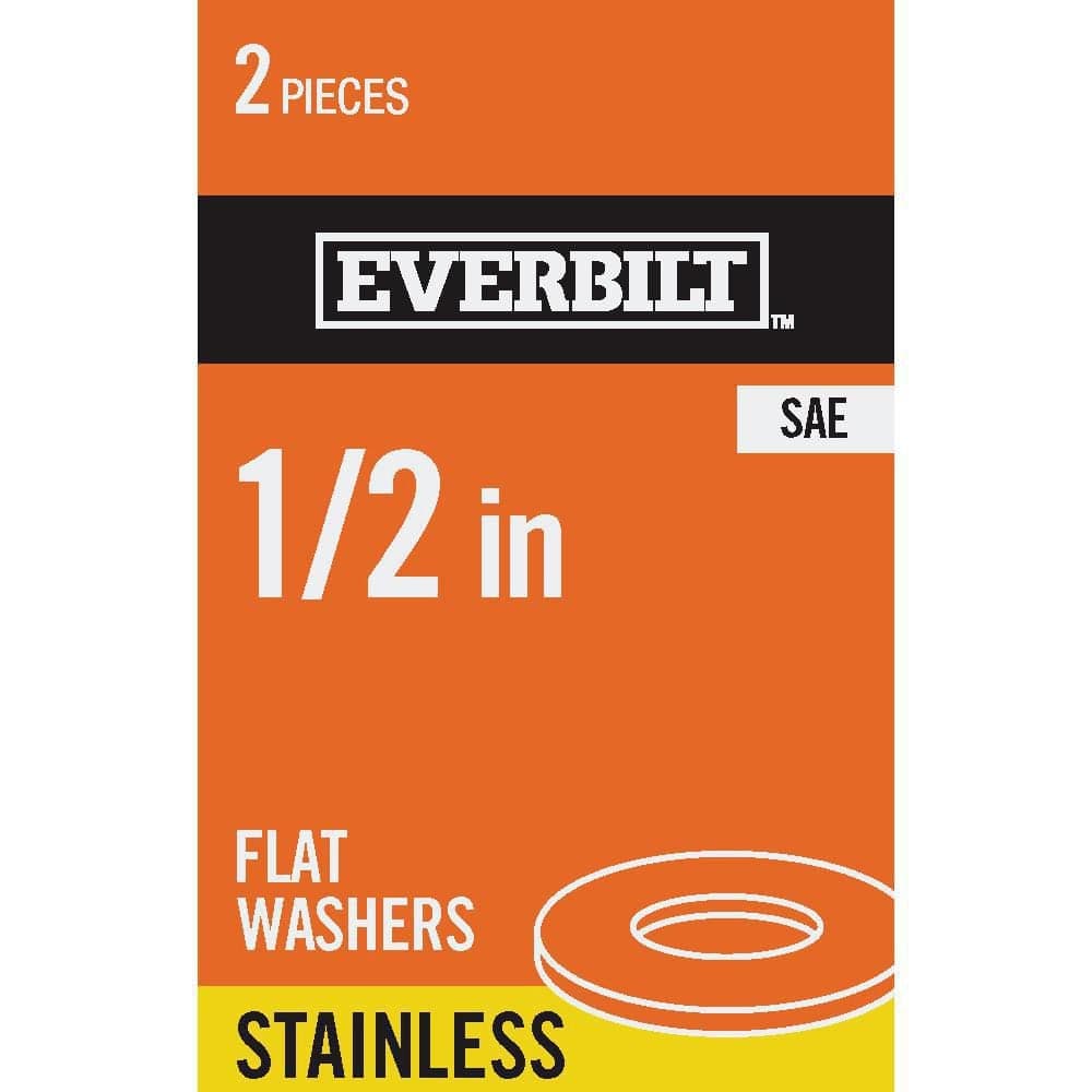 Everbilt 1/2 in. Stainless Steel Flat Washer