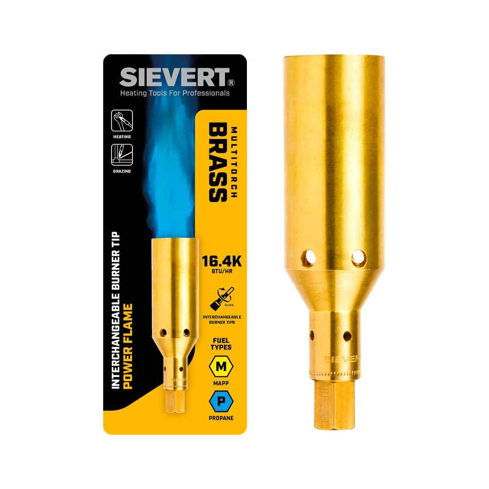 SIEVERT Multi-Torch Brass Interchangeable Power Burner Tip (Fuel Not Included)