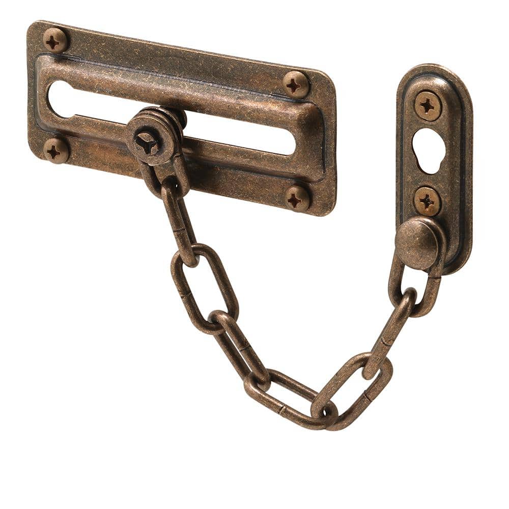 Prime-Line Antique Brass Chain Door Guard