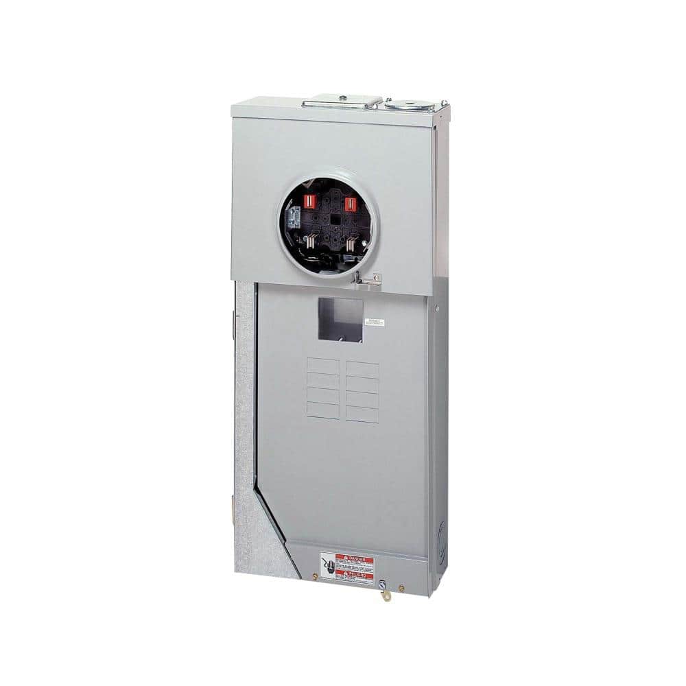 Eaton BR 200 Amp 8-Space 16-Circuit Outdoor Ringless Overhead/Underground Residential Meter Breaker