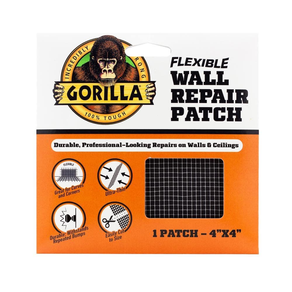 Gorilla Flexible Wall Repair Patch, 4 in. x 4 in. (12-Pack)