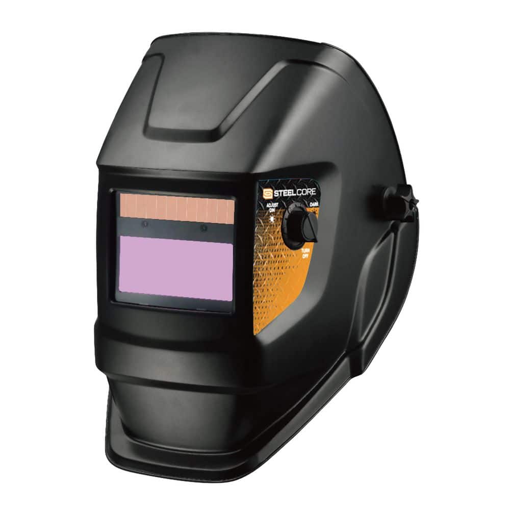 BRIDGELAND STEELCORE Series Auto-Darkening Black Welding Helmet, 4-Arc Sensors