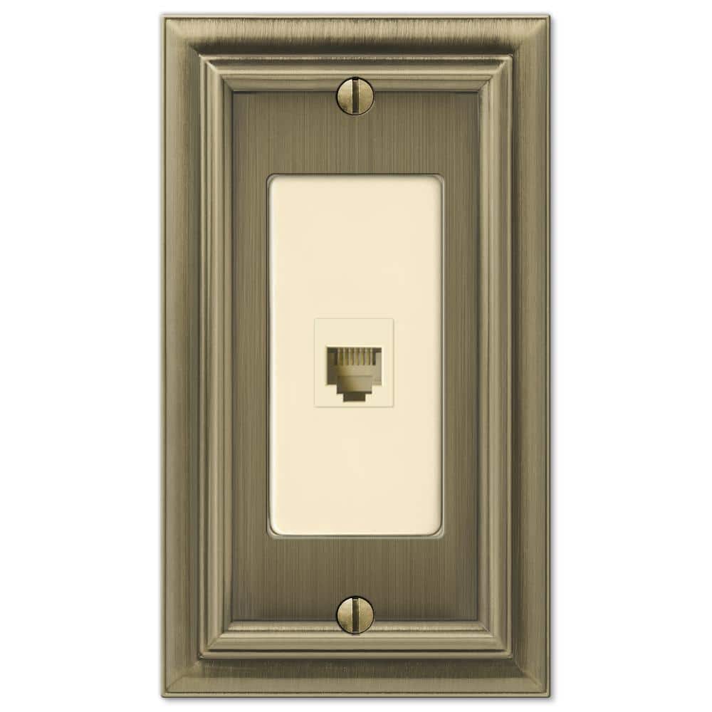 AMERELLE Continental Gang Phone Metal Wall Plate