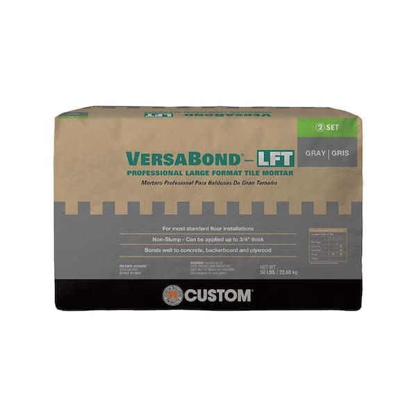 Custom Building Products VersaBond-LFT 50 lb. Gray Professional Medium Bed Large Format Tile Mortar