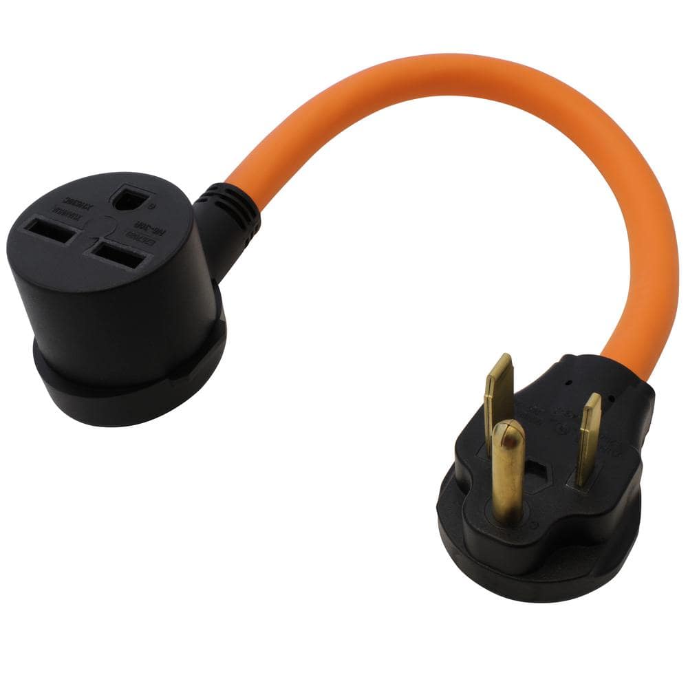 AC WORKS 1.5 ft. 6-50P Welder Plug to 6-30R 3-Prong 30 Amp 250-Volt Commerical HVAC Female Adapter