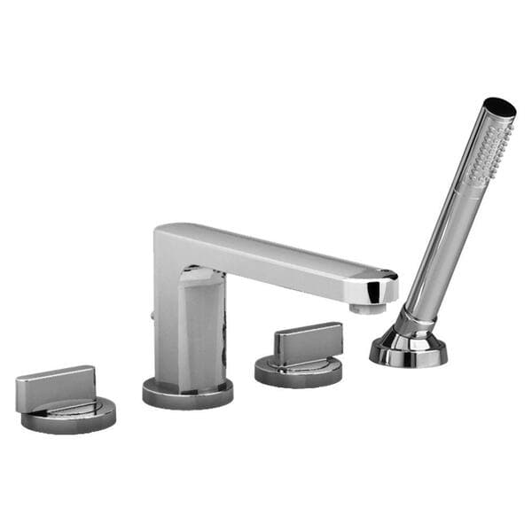 American Standard Moments 2-Handle Deck-Mount Tub Filler in Polished Chrome with Personal Shower