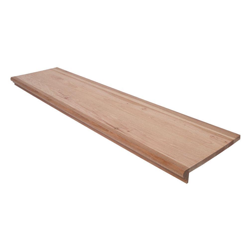 Stairtek Retread 0.625 in. x 11.5 in. x 36 in. Unfinished Hickory No Return Stair Tread