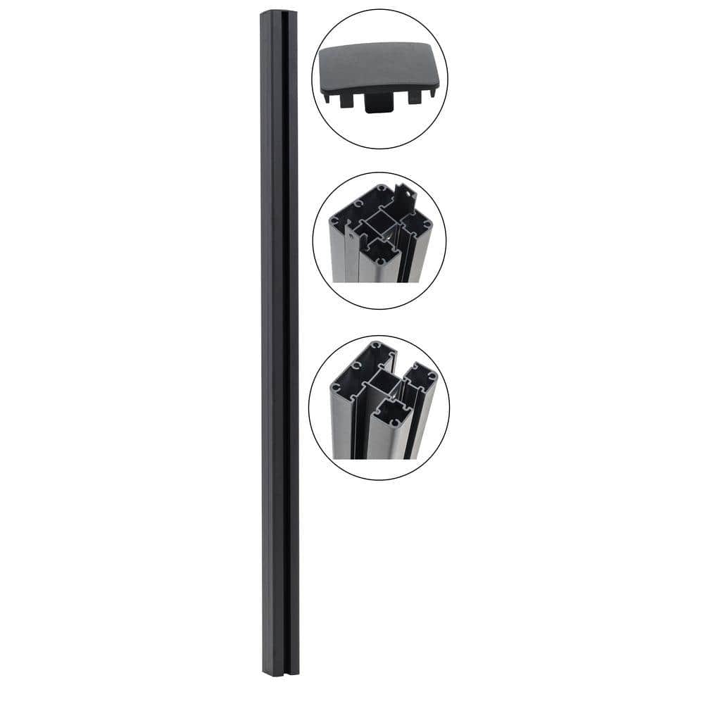 EuroFence Euro Style 8 ft. Ground Install Fence Post Kit
