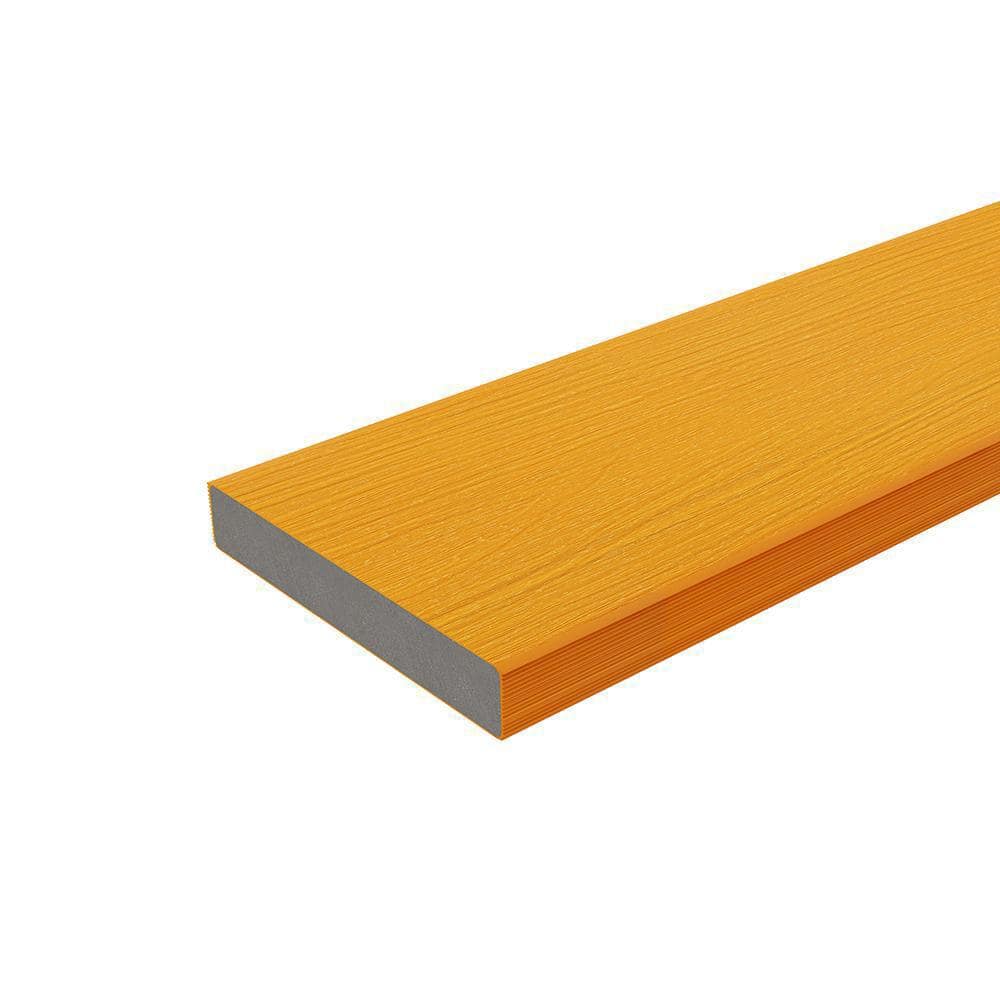 NewTechWood UltraShield Naturale Cortes 1 in. x 6 in. x 1 ft. Floridian Orange Solid Composite Decking Board Sample