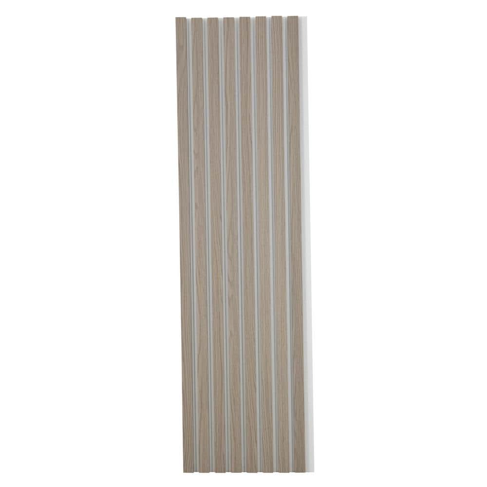 Ejoy 12.6 in. x 106 in. x 0.8 in. Acoustic Vinyl Wall Siding Panel in Drift Wood Color with White Base (Set of 20-Piece)