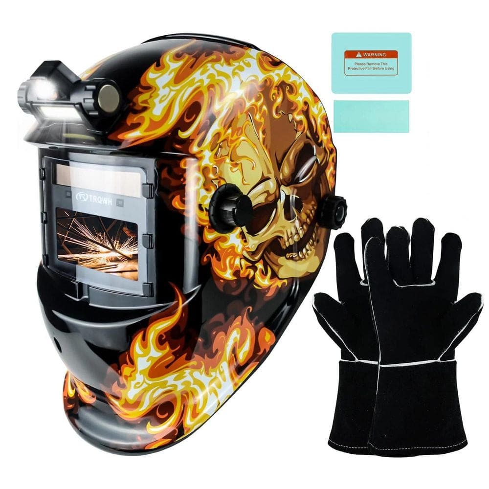 MYWISH True Color Auto-Darkening Welding Helmet with LED Light and Grinding Mode