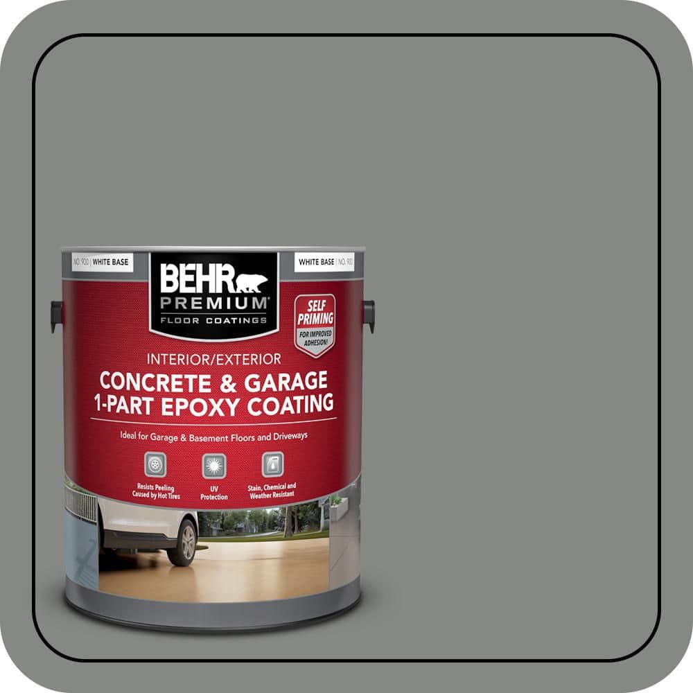 BEHR PREMIUM #PPU25-17 Self-Priming 1-Part Epoxy Satin Interior/Exterior Concrete and Garage Floor Paint