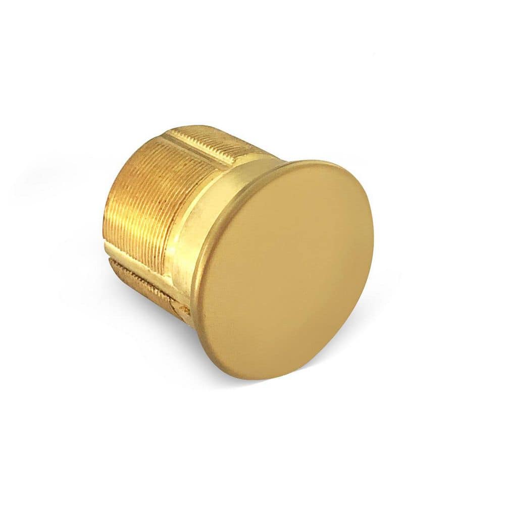 Premier Lock 1 in. Solid Brass Dummy Mortise Cylinder, Brass Finish