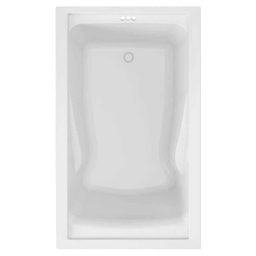 American Standard Evolution 60 in. x 32 in. Rectangular Acrylic Soaking Bathtub with Reversible Drain in White