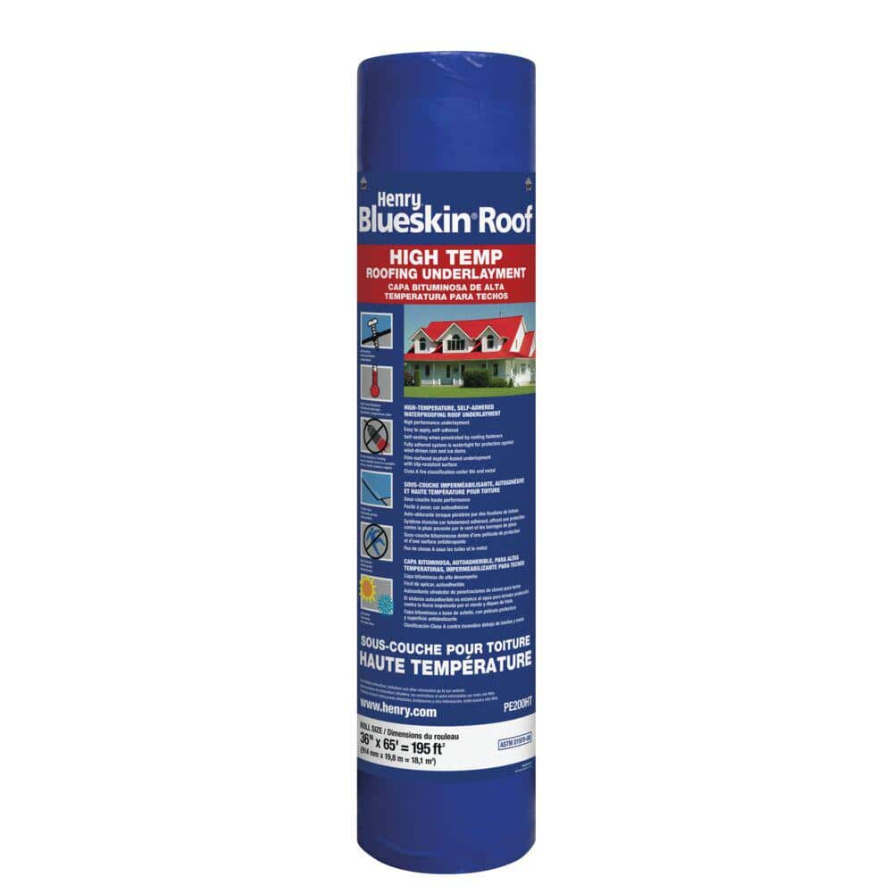 Henry 3 ft. x 65 ft. Blueskin Roof PE200HT High Temp Self-Adhesive Roof Underlayment 195 sq. ft.