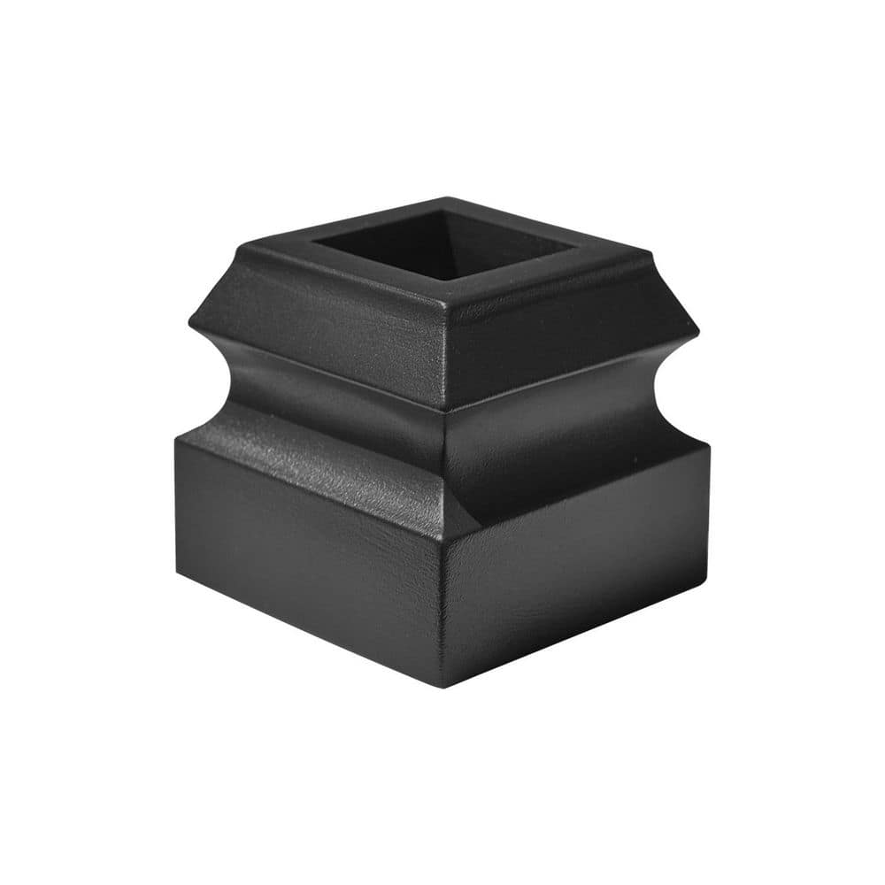 EVERMARK Stair Parts 1/2 in. Matte Black Slip N Grip Flat Shoe for Stair Remodel