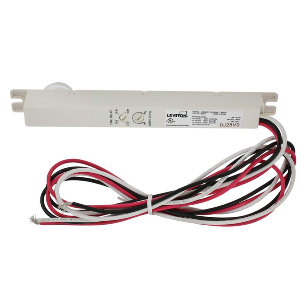 Leviton Commercial Grade Fixture Mount Integral Luminaire Occupancy Sensor, White OSF10-I0W