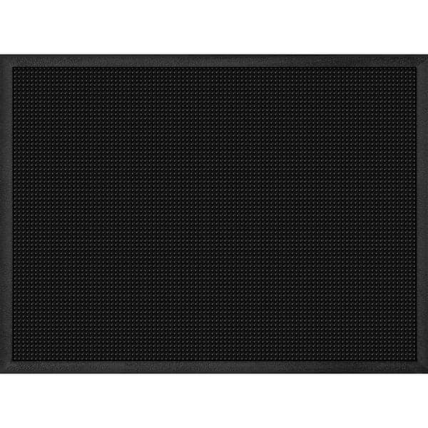 TrafficMaster Black 23.75 in. x 31.5 in. Rubber Non-Slip Indoor Outdoor Door Mat