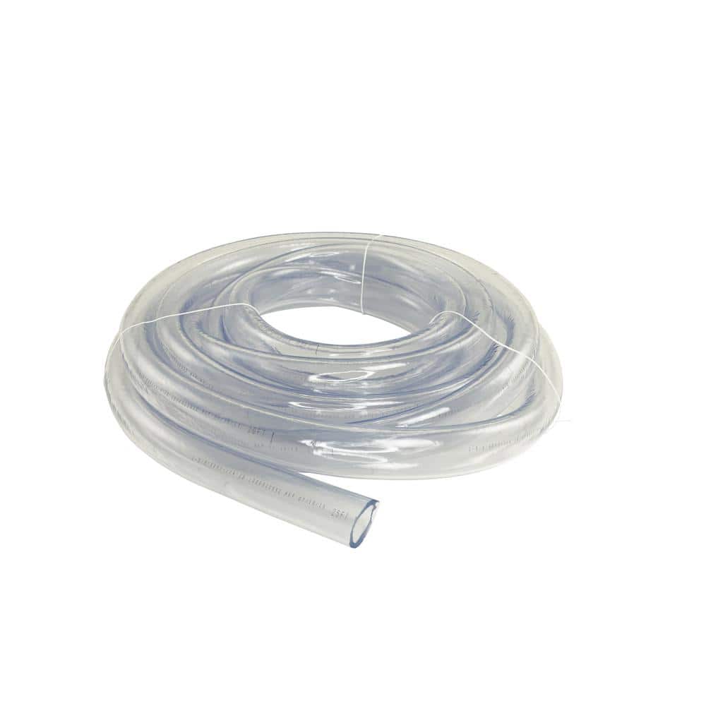Everbilt 1-5/8 in. O. D. x 1-1/4 in. I. D. x 25 ft. PVC Clear Vinyl Tube