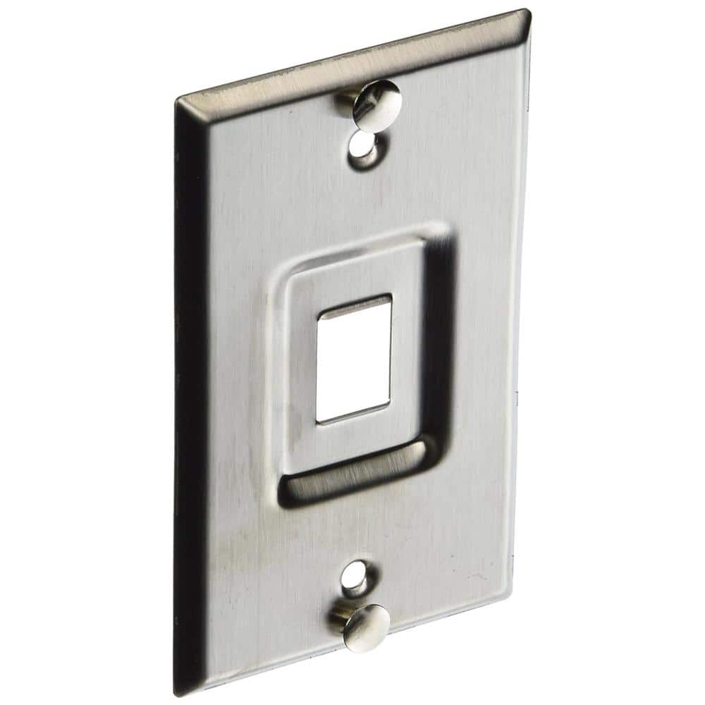 Leviton Stainless Look 1-Gang Audio/Video Wall Plate (1-Pack) 4108W-1SP