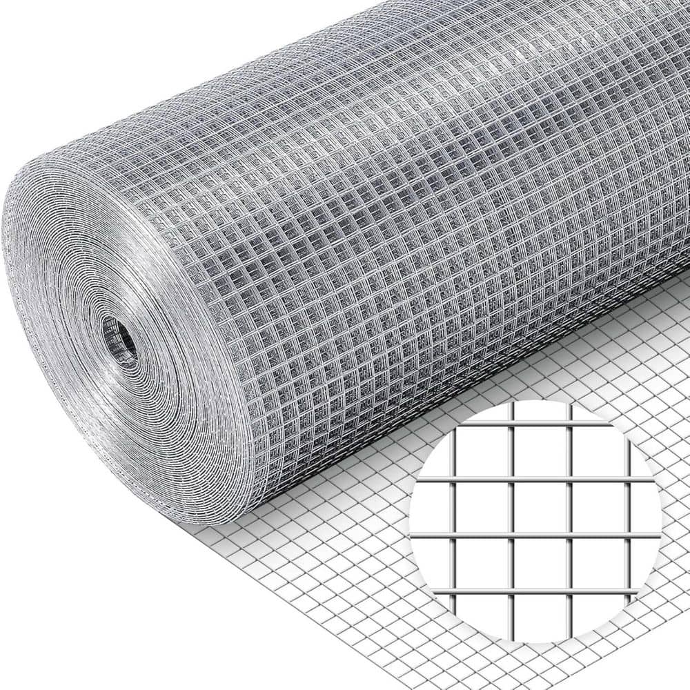 Art3d 1/2 in. x 4 ft. x 100 ft. 19-Gauge Steel Hardware Cloth, Welded Wire Fencing Roll for Chicken Coop, Animal Cage