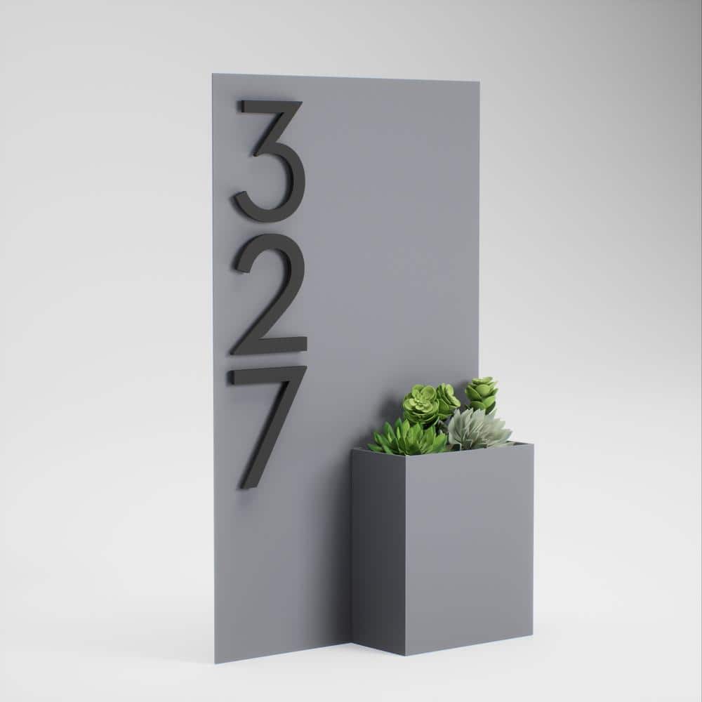 POST & PORCH Curb Appeal Rectangle Address Planter
